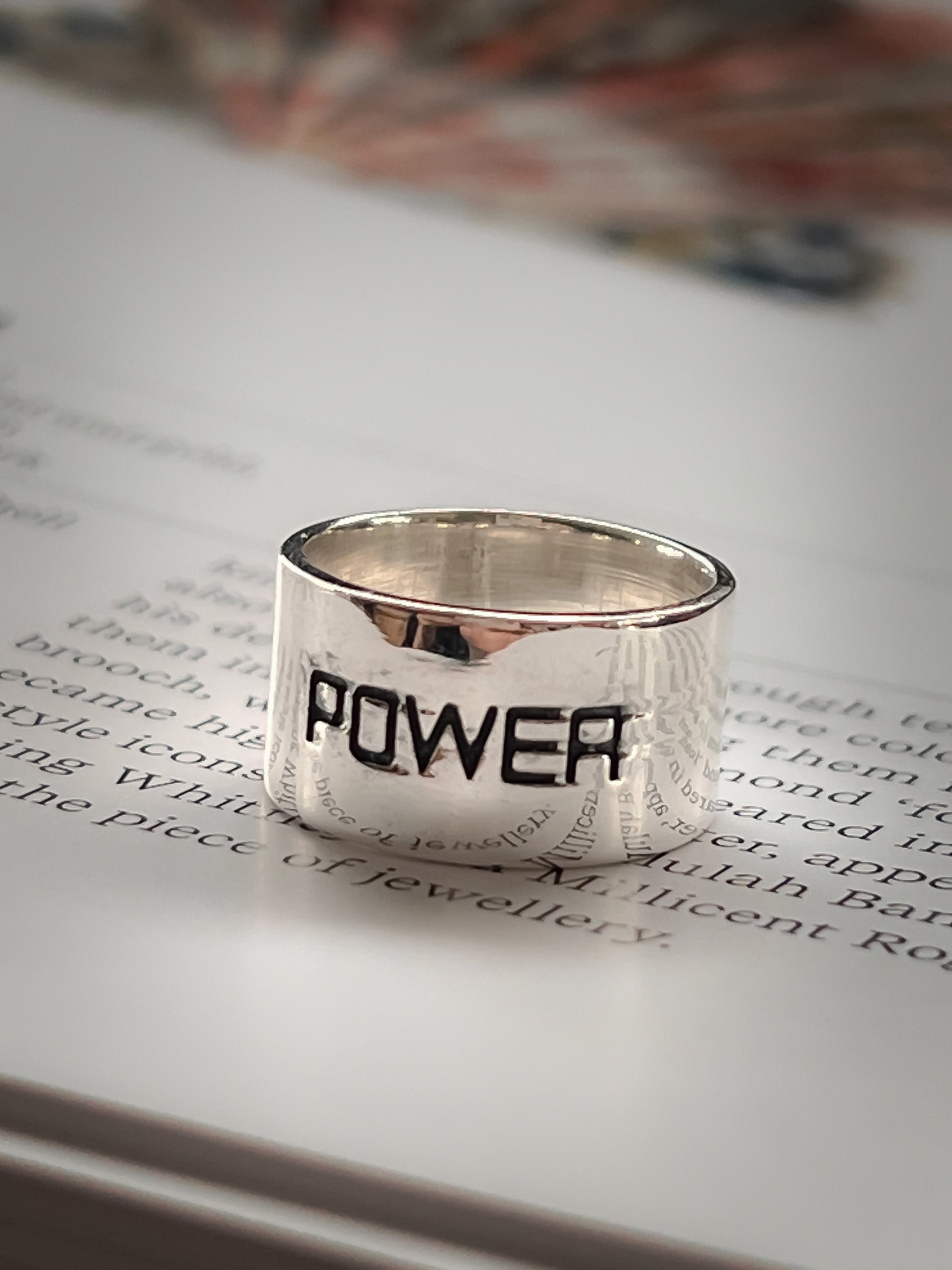 Silver on sale power ring