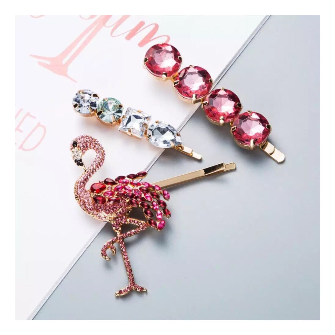 Flamingo Barrette Set