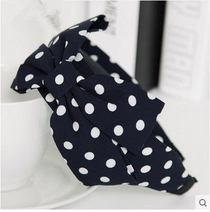 Hot Polka Dot Bow Headband